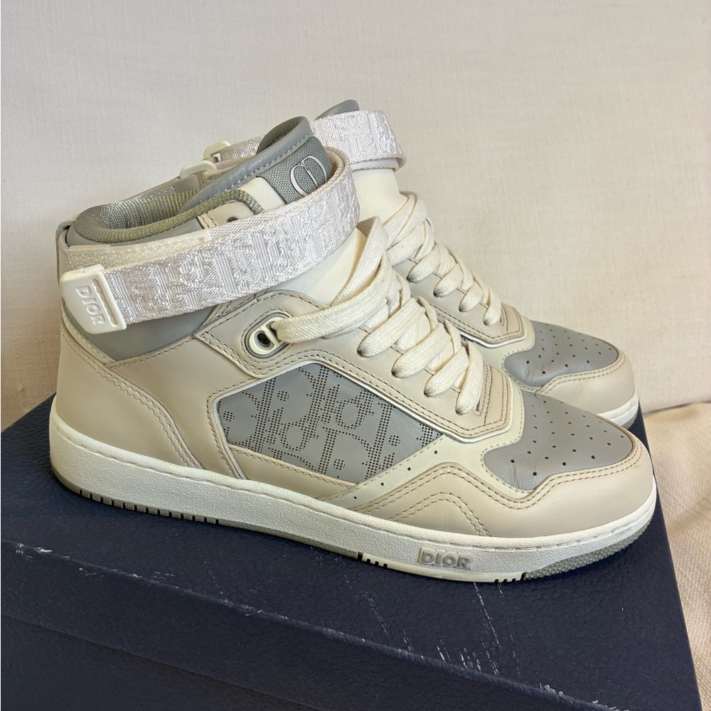 Dior 39 US6 B27 High-Top Sneakers - Gray/White Oblique